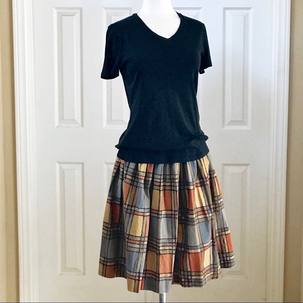 VINTAGE Cotton Autumn Color Skirt - 23" Waist xs - Picture 2 of 8